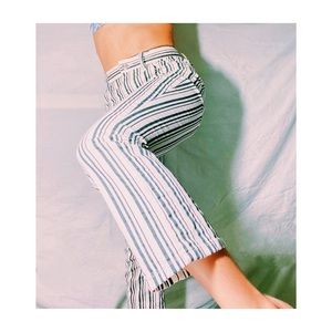 Striped jean pants